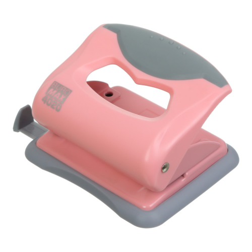 Діркопробивач Buromax пластиковий PASTEL, до 20 аркушів, 125 х 95 х 65 мм, рожевий (BM.4020-10)