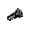 Зарядное устройство Choetech car 2хUSB-A 36W QC black (C0051-BK)
