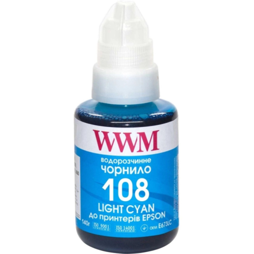 Чорнило WWM Epson L8050/L18050 140г Light Cyan KeyLock (E108LC)