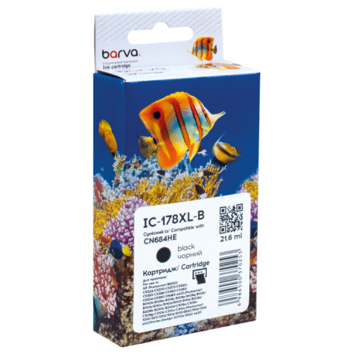 Картридж Barva HP 178XL (CB316HE/CN684HE) 550 c, Black (IC-178XL-B)
