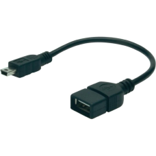 Перехідник USB 2.0 AF to mini-B 5P OTG 0.2m Digitus (AK-300310-002-S)
