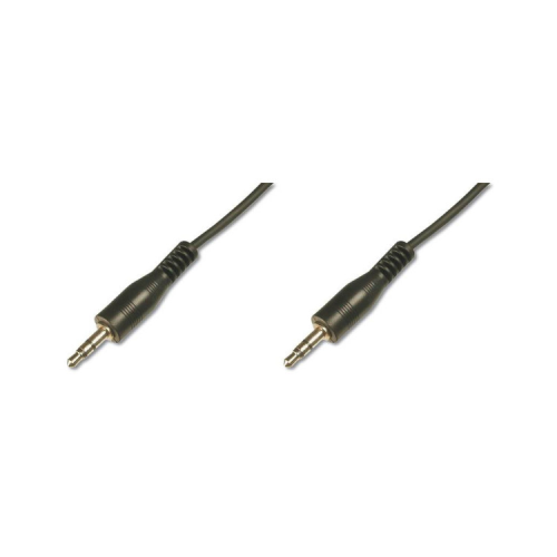 Кабель мультимедийный 3.5mm M to 3.5mm M 2.5m black Digitus (AK-510100-025-S)
