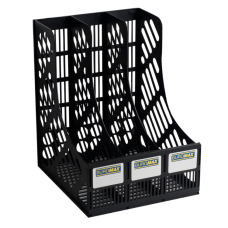 Лоток для паперів Buromax вертикальний 3 в 1 чорний (BM.6100)