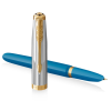 Ручка пір'яна Parker PARKER 51 Premium Turquoise GT  FP F (56 411)