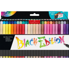 Фломастери Faber-Castell пензлики Black Edition, 50 кольорів (33038)