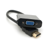 Переходник HDMI M to VGA F 0.1m 4K/2K black Voltronic (YT-C-HDMI(M)/VGA(F)-B)