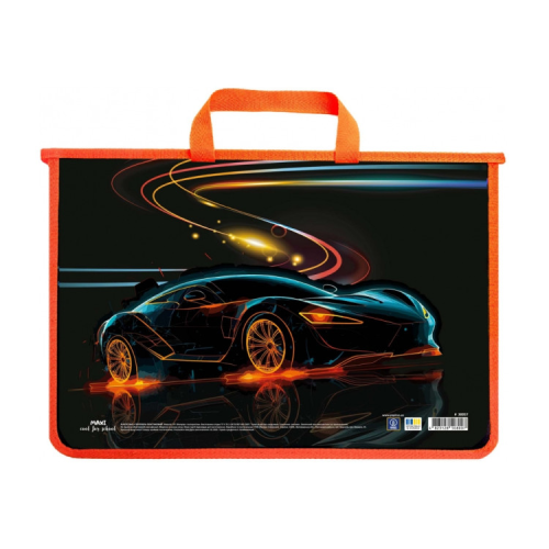 Папка - портфель Maxi А4 пластиковий на блискавці (MX30057)