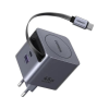 Зарядний пристрій Ugreen USB-C PD45W GaN + cable USB-C to USB-C retractable (65822)