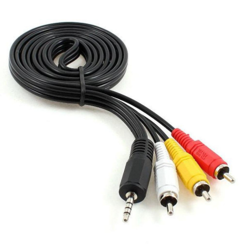 Кабель мультимедийный 3.5mm M to 3xRCA M 2.0m (4pin) AV Cablexpert (CCA-4P2R-2M)