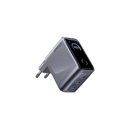 Зарядний пристрій Anker 3xUSB-C PD3.1 160W GaNPrime w Display silver (A2687341)