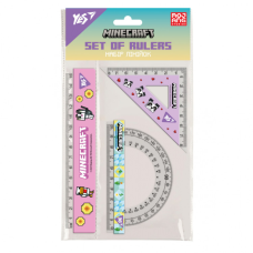 Лінійка Yes набір Minecraft.Spring, лінійка 15 см (3 предмети) (370689)