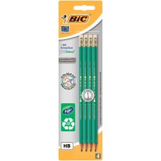 Карандаш графитный Bic Evolution Eco HB с ластиком в блистере, 4шт (bc8902753)