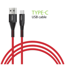 Дата кабель USB 2.0 AM to USB-C 1.2m Red Intaleo (1283126559464)