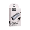 Концентратор HOCO USB 2.0 to 4xUSB Line machine HB1 Tarnish (6957531038139)