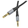 Кабель мультимедийный 3.5mm M to 3.5mm M 1.0m Black HOCO (6942007608800)