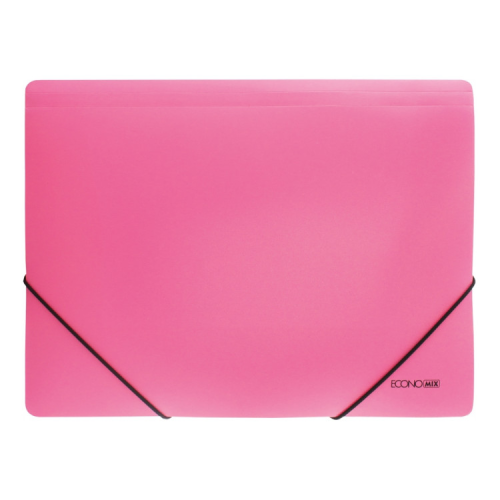 Папка на резинках Economix А4 фактура "оранж", розовая (E31633-09)