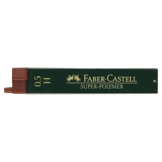 Грифель для механічного олівця Faber-Castell Super-Polymer Н (діаметр 0,5 мм), 12 штук у пеналі (16805)