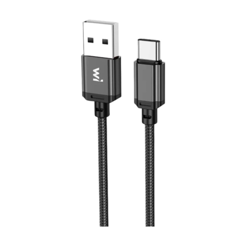 Дата кабель USB 2.0 AM to USB-C 1.0m nylon black Wibrand (WI.DC/CO1B-UC)