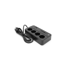 Мережевий фільтр живлення Voltronic G13, 3000W, 4 роз, 4USB 3,2А, 2 Type-C, 2м Black (YT-G13)