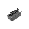 Мережевий фільтр живлення Voltronic G13, 3000W, 4 роз, 4USB 3,2А, 2 Type-C, 2м Black (YT-G13)