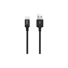 Дата кабель USB 2.0 AM to USB-C 2.0m 2A nylon X14 black HOCO (6957531062929)