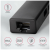 Концентратор AXAGON USB-C to 3xUSB-A + RJ45 0.2m metal black (HMC-GL3A)