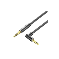 Кабель мультимедийный 3.5mm M to 3.5mm M 1.0m 90° corner black Vention (BAZBF)
