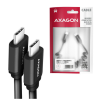 Дата кабель USB-C to USB-C 0.6m 60W black AXAGON (BUCM-CM10TB)