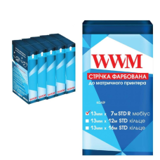 Лента к принтерам 13мм х 7м STD п. Purple*5шт WWM (R13.7SPR5)