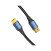 Кабель мультимедійний HDMI M to HDMI M 3.0m 8K cotton braided blue Vention (ALGLI)