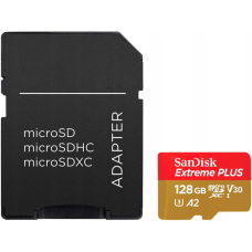 Карта пам'яті SanDisk 128GB microSD class 10 V30 Extreme PLUS (SDSQXBD-128G-GN6MA)