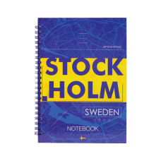 Блокнот Axent на спіралі тверда обкл., А5, 96арк. Stockholm (8032-08-A)