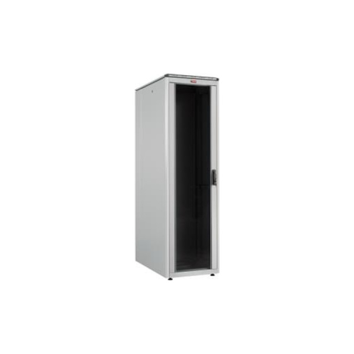 Шафа напольна Lande DYNAmic Series 42U 600x1000, двері перф. 80%, RAL7035, Light Grey (LN-FS42U6010-LG-SSAA-E)