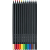 Олівці кольорові Faber-Castell Black Edition colour pencil, тригранні, чорне дерево, 12 кольорів (116412) (31214)