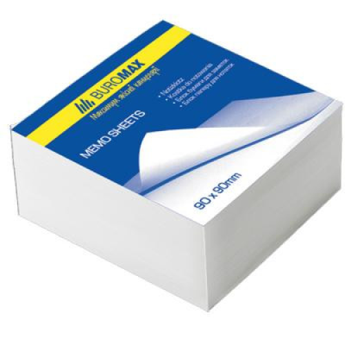 Папір для нотаток Buromax White 90х90х50мм.,unglued (BM.2215)