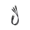 Дата кабель USB 2.0 AM to Lightning+USB-C+Micro 5P 0.25m 2.4A nylon X47 black HOCO (6931474727398)