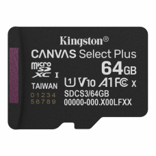 Карта памяти Kingston 64GB microSDXC class 10 UHS-I V10 A1 Canvas Select Plus (SDCS3/64GBSP)
