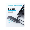 Концентратор Anker USB-C 5-in-1 2xUSB-A + USB-C 5Gbps + HDMI 4K + USB-C PD in 100W black (A8355H11)