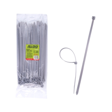 Стяжка Alloid 7.6х300мм, пластик, 100шт./уп., сірий (PC-76300G)