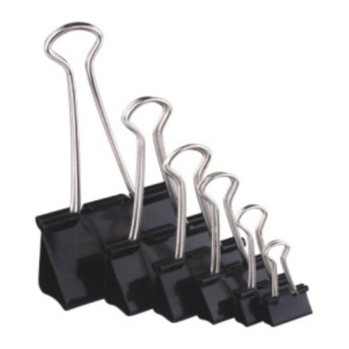 Биндер металлический H-Tone 41 мм, 12 шт, черные (BIND-HT-JJ40316-41)