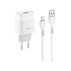 Зарядний пристрій HOCO C72A Glorious USB + cable Micro 10.5W White (6931474713001)