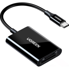 Считыватель флеш-карт UGREEN USB-C 3.1 to TF/SD CM265 Black (35622)