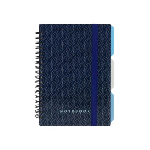 Блокнот Optima Desing 45, B6 з розділювачами 100 аркушів, клітинка (O20358-45)