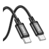 Дата кабель USB-C to USB-C 3.0m Radiance 60W X91 black HOCO (6931474788733)