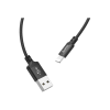 Дата кабель USB 2.0 AM to Lightning 1.0m 2A nylon X14 black HOCO (6957531062820)