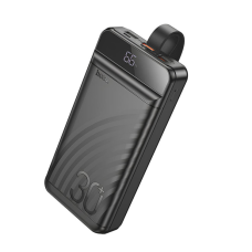 Батарея универсальная HOCO 30000mAh Element PD/20W, QC/22.5W, LED Lamp, Black (J123B / 714735)