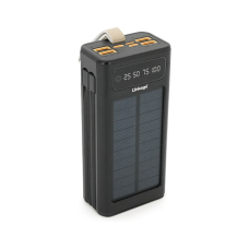 Батарея универсальная Linkage 30000mAh, Solar, 22.5W, cables Туре-С+Lighting, Black (LKP-46)