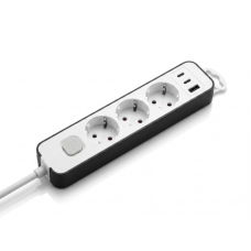 Мережевий подовжувач 2E 5XSchuko з вимикачем,1.5м, white (2E-U03ESU31.5WB)