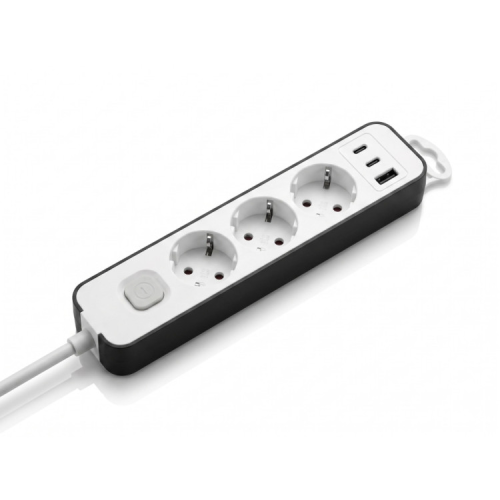 Мережевий подовжувач 2E 5XSchuko з вимикачем,1.5м, white (2E-U03ESU31.5WB)