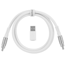 Дата кабель USB-C + USB A to USB-C 1.0m Double-Sleeved Geek white Keychron (CAB20_KEYCHRON)